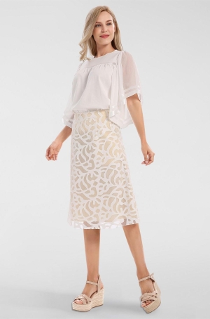 Apart női szoknya bőrrátétes,tüll