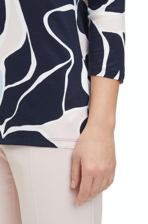 Betty Barclay női felső, karikás csónaknyak, 3/4-es ujú