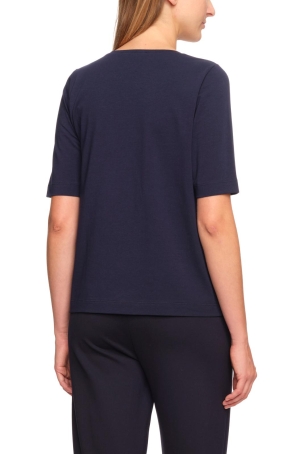 Golléhaug női felső, kereknyakú, rövidujjú, köves