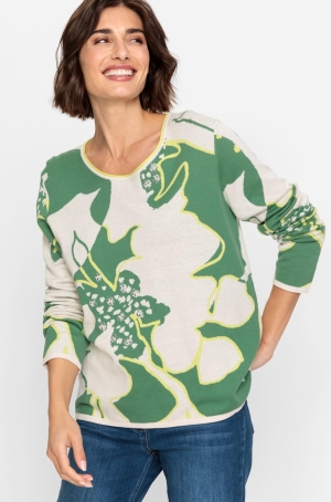 Olsen női pulóver hosszúujjú,kereknyakú,egyenes aljú