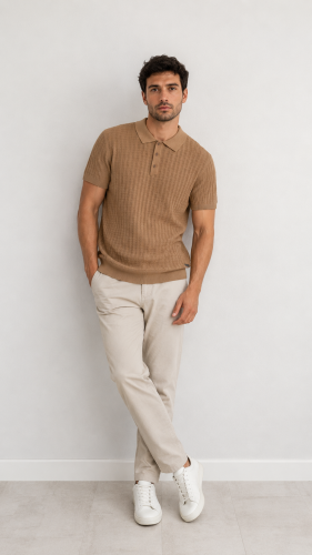 Pierre Cardin férfi ingpulóver,rövidujjú,kötött