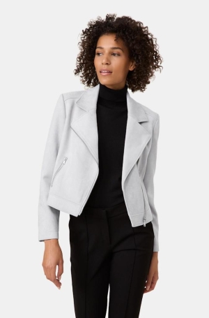 Gerry Weber női dzseki, velúrhatású, motoros, asszimetrikus cipzár