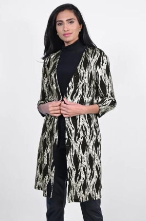 Frank Lyman női kabátka, hosszított, gomb nélküli, oldalt hasított