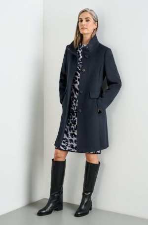 Gerry Weber női kabát szövet,gyapjú,állónyakú