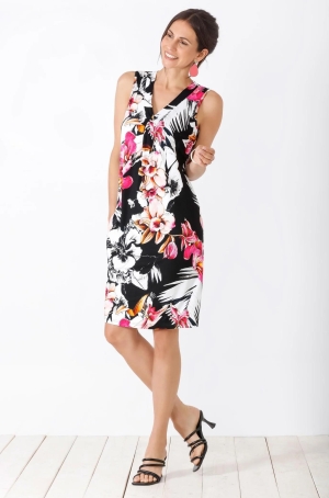 hajo női ruha, ujjatlan, zsebes, mellnél húzott