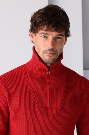 Pierre Cardin férfi pulóver cipzáros nyakú