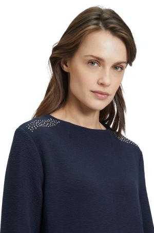 Betty Barclay női ruha, vállán köves, 3/4-es ujjú, egyenes, rávarrt zsebes