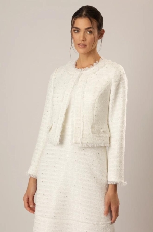 Apart női kabátka, chanel, flitteres, rojtos