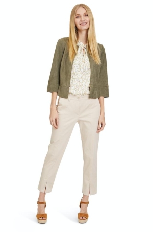 Betty Barclay női blézer, cipzáros, chanel, tölcsérujjú, velúr