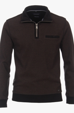 Casamoda férfi pulóver, cipzáros galléros