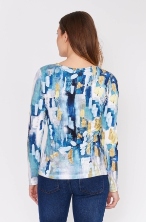 Dolcezza női felső, V-nyakú, hosszúujjú