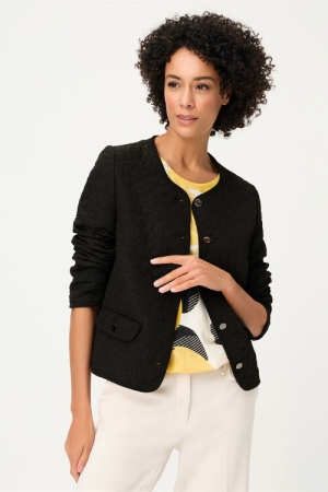 Olsen női kabátka chanell,nyomott mintás,patentos