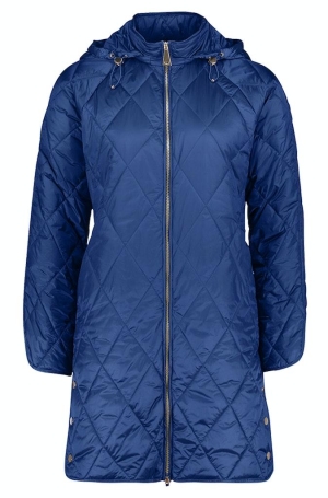 Betty Barclay női kabát, steppelt, kapucnis, oldalt patentos