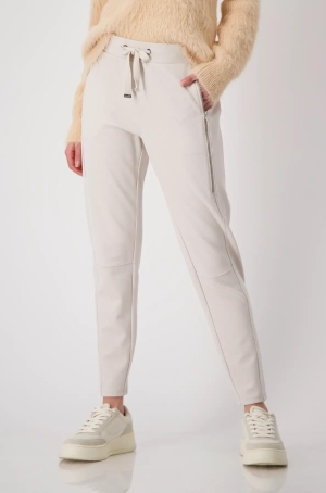 Monari női nadrág oldalt cipzáros,kötős derekú,sávoly