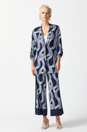 Joseph Ribkoff női blézer,hosszított.felcsatolós ujjú,béleletlen