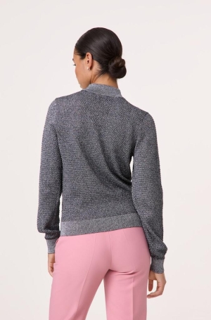 Taifun női pulóver, félgarbó, lurexes