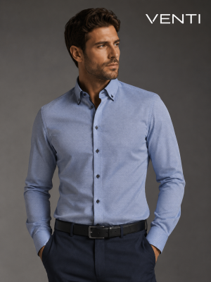 Venti férfi ing, modern fit, hosszúujjú, duplagalléros