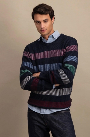 Fynch férfi pulóver kötött,kereknyakú