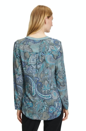 Betty Barclay női felső hosszúujjú, V-nyakú, törökmintás