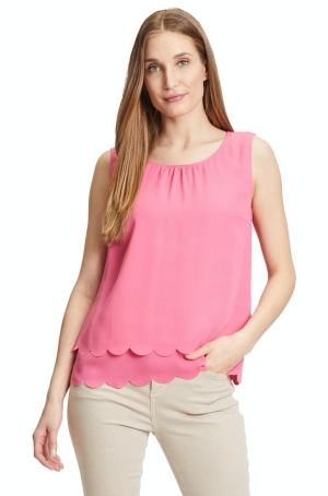 Betty Barclay női top, dupla, hullámos aljú, húzott nyakú