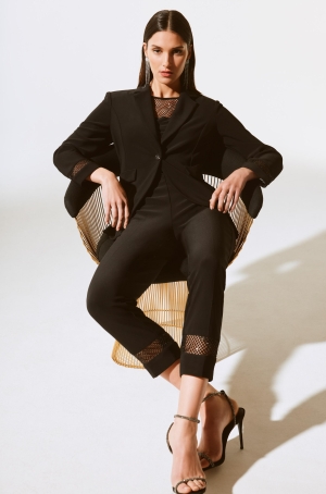 Joseph Ribkoff női nadrág, hosszú, szárán köves-hálós