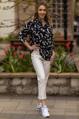 Betty Barclay női nadrág,capry,szárán köves