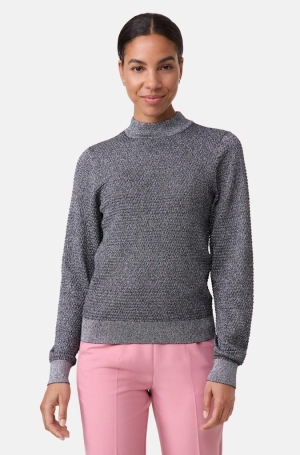 Taifun női pulóver, félgarbó, lurexes