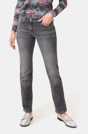 Gerry Weber női nadrág, farmer, hosszú, ezüstcsíkkal díszített