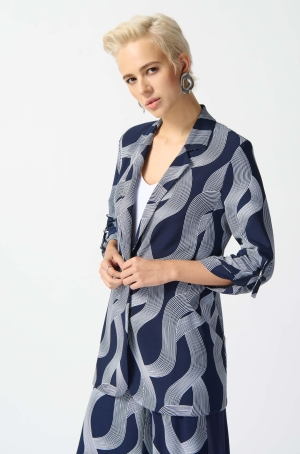 Joseph Ribkoff női blézer,hosszított.felcsatolós ujjú,béleletlen