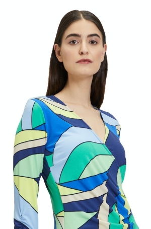 Betty Barclay női ruha, 3/4-es-húzott ujjú, átlapolt, oldalt húzott