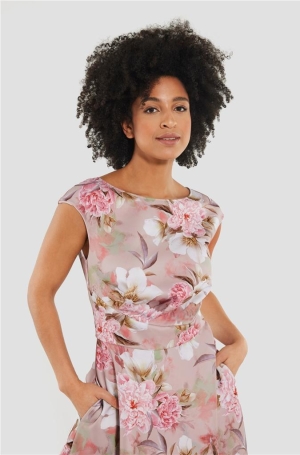 Swing női ruha, japánujjú, A-vonalú