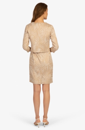 Apart női blézer 3/4-es ujjú,brokát minta