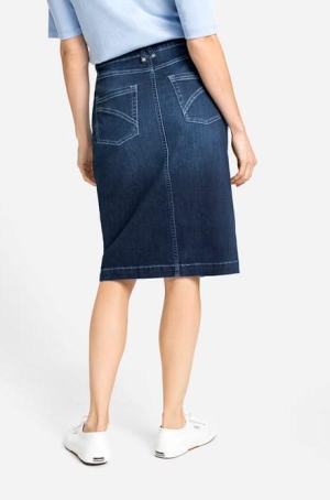 Olsen női szoknya farmer,egyenes,elől sliccelt