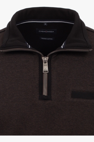 Casamoda férfi pulóver, cipzáros galléros