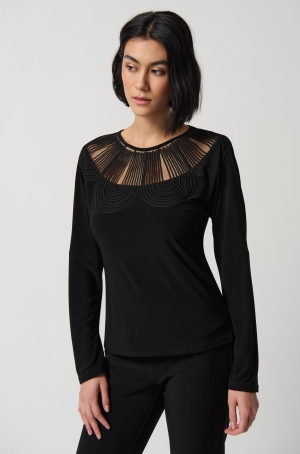 Joseph Ribkoff női felső, hosszúujjú, zsinorrátétes