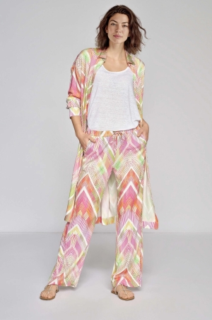 golléhaug női nadrág, egyenes, zsebes, megkötős