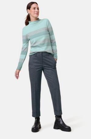 Gerry Weber női nadrág, svédzsebes, gumisderekú, hajtókás