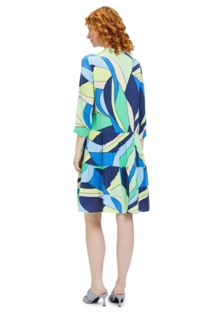 Betty Barclay női ruha, 3/4-es gumis ujjú, szabott, V-nyakú