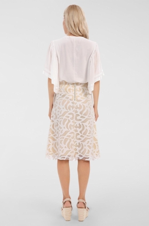 Apart női szoknya bőrrátétes,tüll