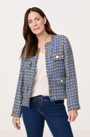 Gerry Weber női blézer, chanel, lenbegő elejű, szövet