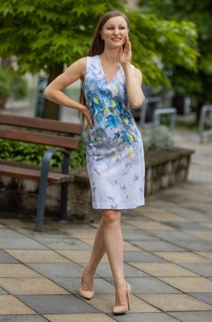 Dolcezza női ruha, ujjatlan, rövid, hátán rácsos