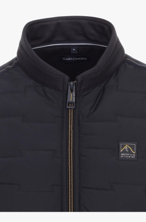 Casamoda férfi mellény, cipzáros, steppelt