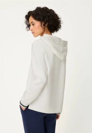 Olsen női felső, szabadidő, kapucnis, zsálya zsinór