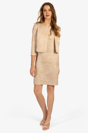 Apart női blézer 3/4-es ujjú,brokát minta