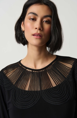 Joseph Ribkoff női felső, hosszúujjú, zsinorrátétes