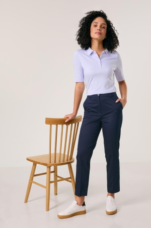 Gerry Weber női nadrág, svédzsebes, szárán hátul hasított, vékony pamut szatén