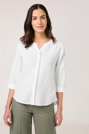 Gerry Weber női ing, len, hátán holos, 3/4-es ujjú, gallérnélküli