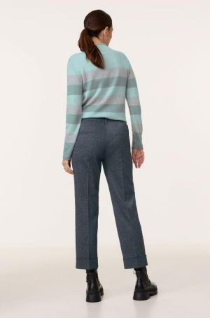 Gerry Weber női nadrág, svédzsebes, gumisderekú, hajtókás