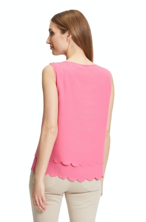 Betty Barclay női top, dupla, hullámos aljú, húzott nyakú