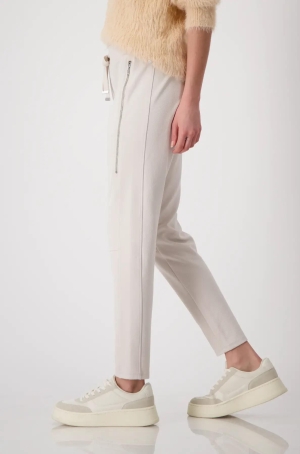 Monari női nadrág oldalt cipzáros,kötős derekú,sávoly